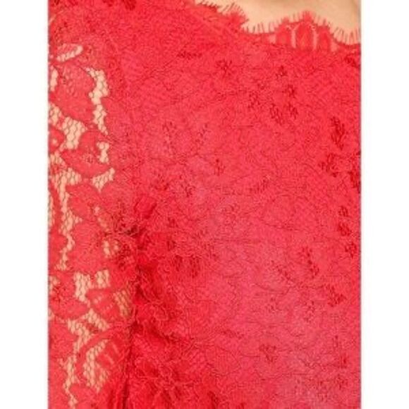 ✨NWT! Diane von Furstenberg Designer Red ZARITA Lace Sheath Dress - Picture 3 of 12